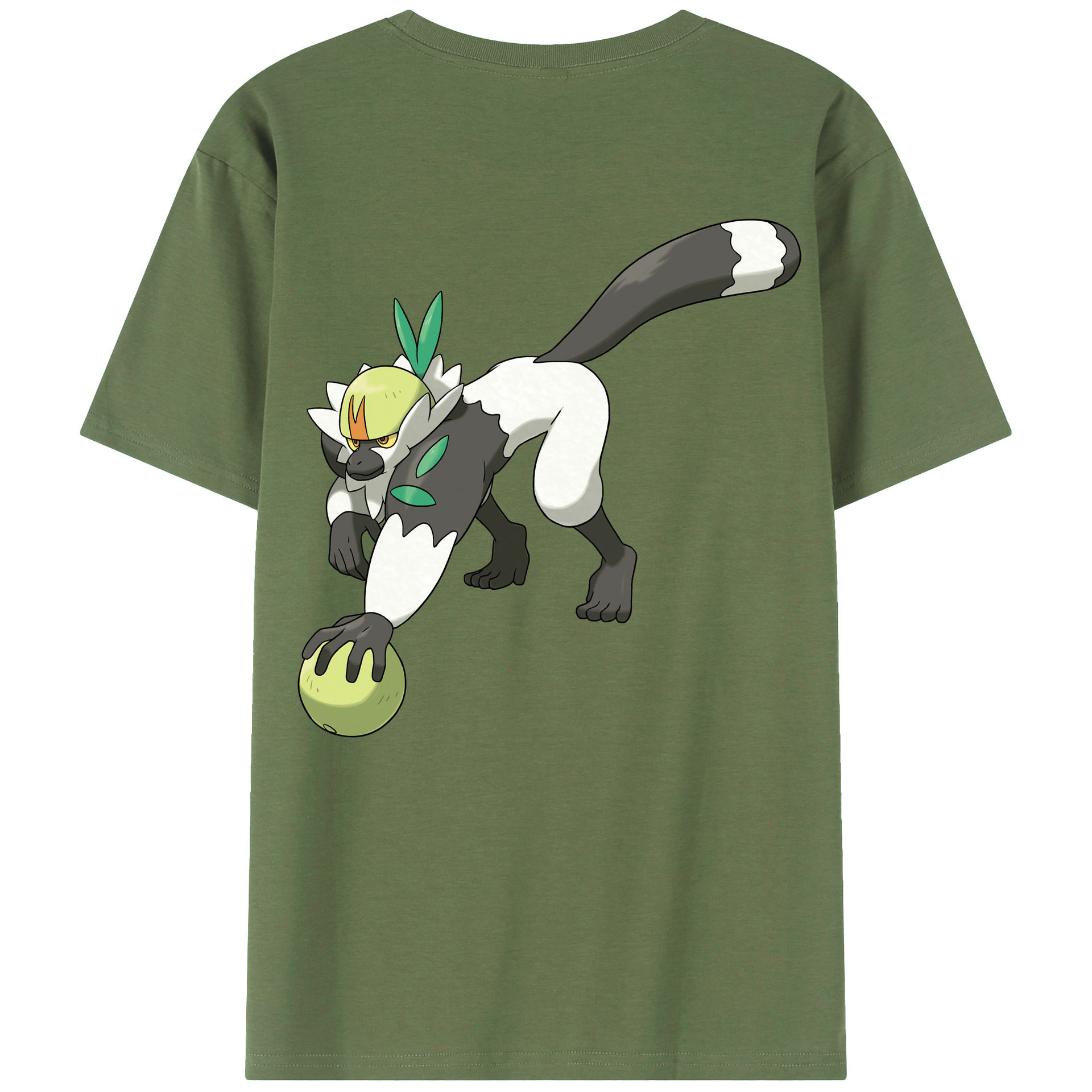 （画像用） ポケットモンスター Pokémon 綿100％ メンズ半袖Tシャツ（バックプリント） 通気性
